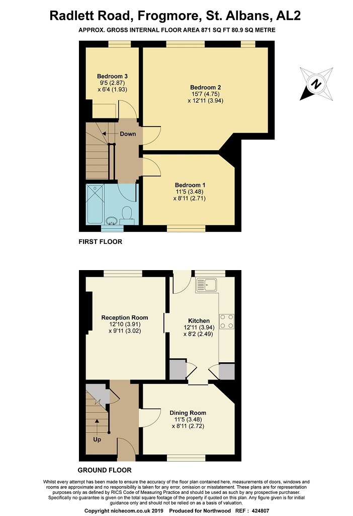 Floorplan for Radlett Road, Frogmore, AL2